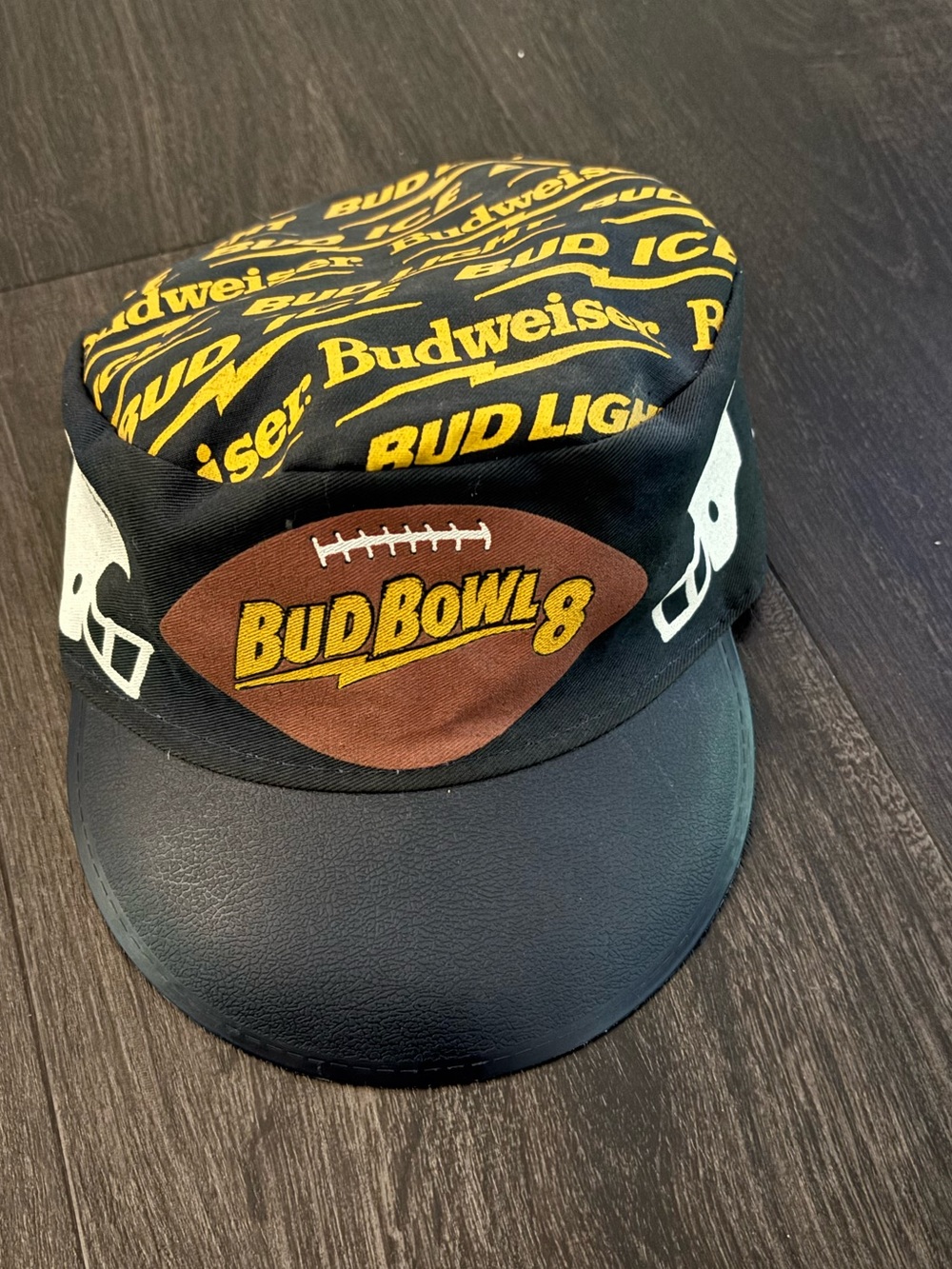 Vintage Vtg 90s 1997 Bud Bowl 8 Painters Hat Budwiser NFL football